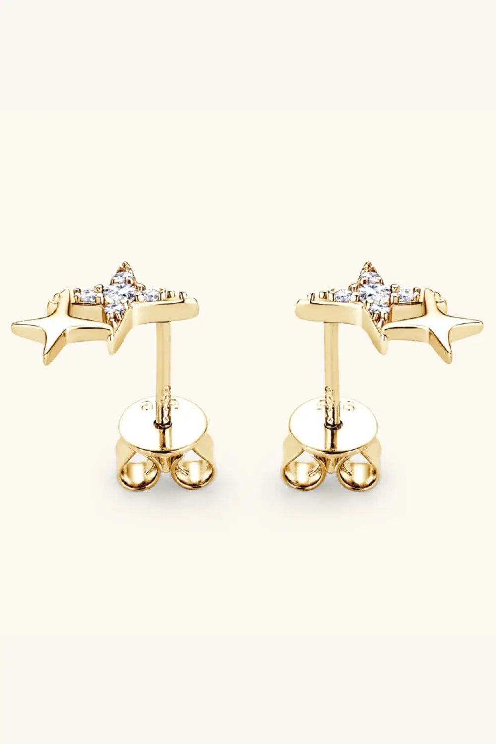Moissanite 925 Sterling Silver Star Shape Earrings - Trendsi - Flyclothing LLC