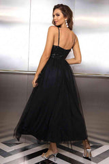 Spaghetti Strap Slit Mesh Dress - Trendsi - Flyclothing LLC