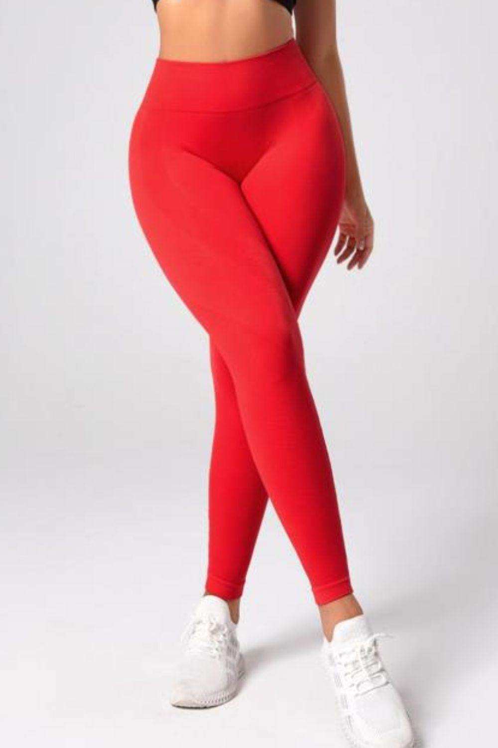 High Waistband Long Active Pants - Trendsi - Flyclothing LLC