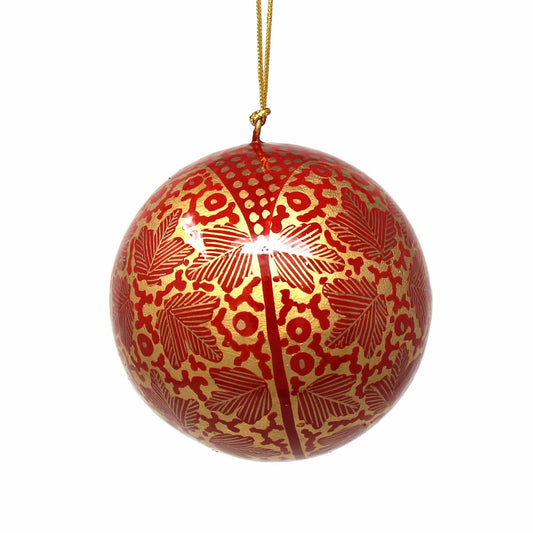 Handpainted Ornament Gold Chinar Leaves - Flyclothing LLC
