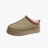 Faux Fur Center-Seam Slippers - Trendsi
