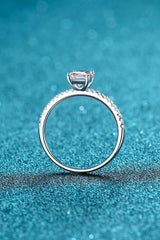 925 Sterling Silver Ring with Moissanite - Trendsi