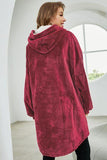 Kangaroo Pocket Dropped Shoulder Hoodie - Trendsi