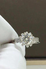 1 Carat Moissanite 925 Sterling Silver Ring - Trendsi - Flyclothing LLC