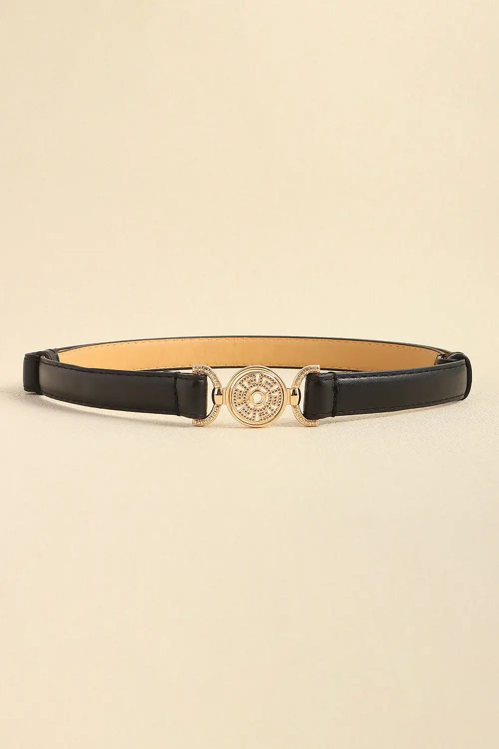 Rhinestone Decor PU Leather Belt - Trendsi - Flyclothing LLC