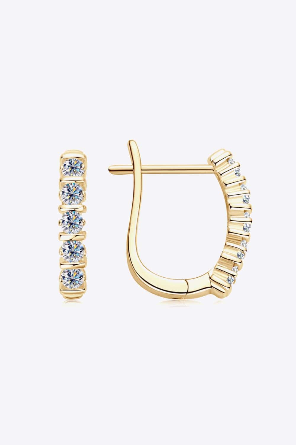 Moissanite 925 Sterling Silver Earrings - Trendsi - Flyclothing LLC