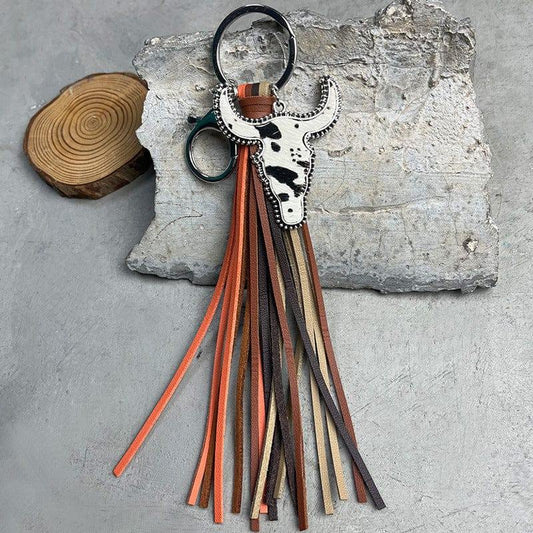 Bull Shape Fringe Key Chain - Trendsi