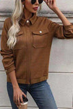 Textured Zip Up Collared Neck Jacket - Trendsi - Flyclothing LLC