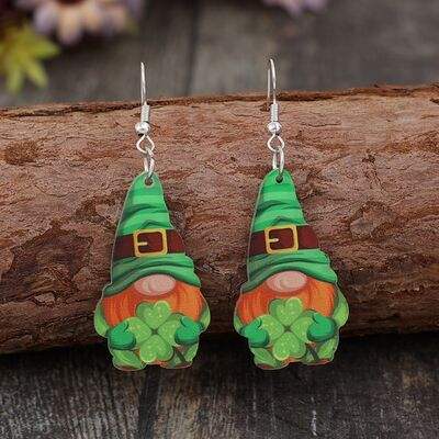 Wooden Alloy Dangle Earrings - Trendsi - Flyclothing LLC