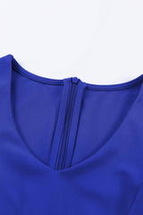 Belted Puff Sleeve V-Neck Jumpsuit - Trendsi - Flyclothing LLC