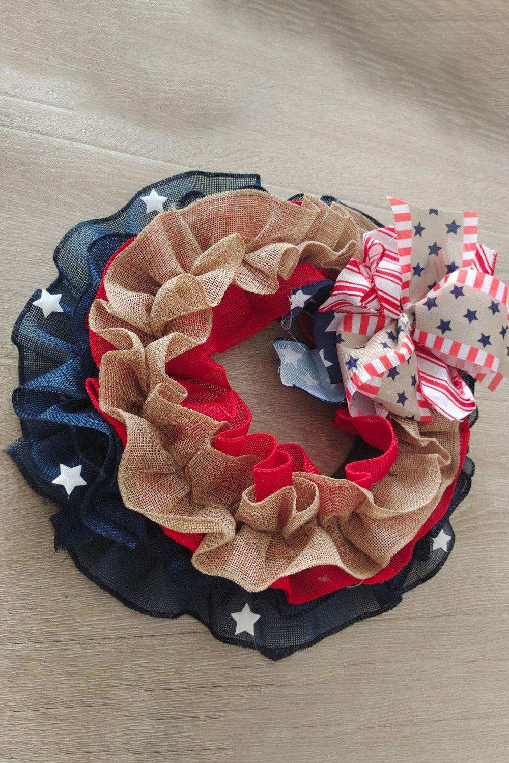 Independence Day Knit Wall Wreath - Trendsi - Flyclothing LLC