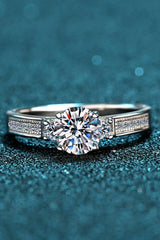 Lucky Charm Moissanite Rhodium-Plated Ring - Trendsi - Flyclothing LLC
