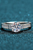Lucky Charm Moissanite Rhodium-Plated Ring - Flyclothing LLC