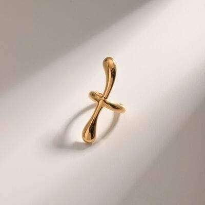 18K Gold-Plated Stainless Steel Cuff Earrings - Trendsi - Flyclothing LLC