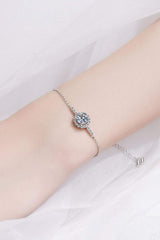 1 Carat Moissanite Chain Bracelet - Trendsi - Flyclothing LLC