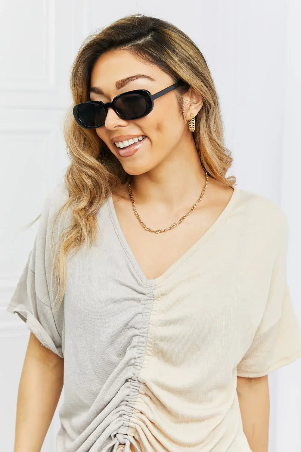 Oval Full Rim Sunglasses - Trendsi - Flyclothing LLC
