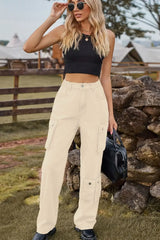 Loose Fit Long Jeans with Pockets - Trendsi - Flyclothing LLC