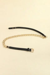 PU Leather Chain Belt - Trendsi - Flyclothing LLC