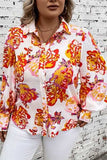 Plus Size Printed Long Sleeve Shirt - Trendsi - Flyclothing LLC