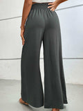 Wide Waistband Relax Fit Long Pants - Trendsi - Flyclothing LLC