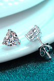 2 Carat Moissanite Heart-Shaped Stud Earrings - Trendsi - Flyclothing LLC