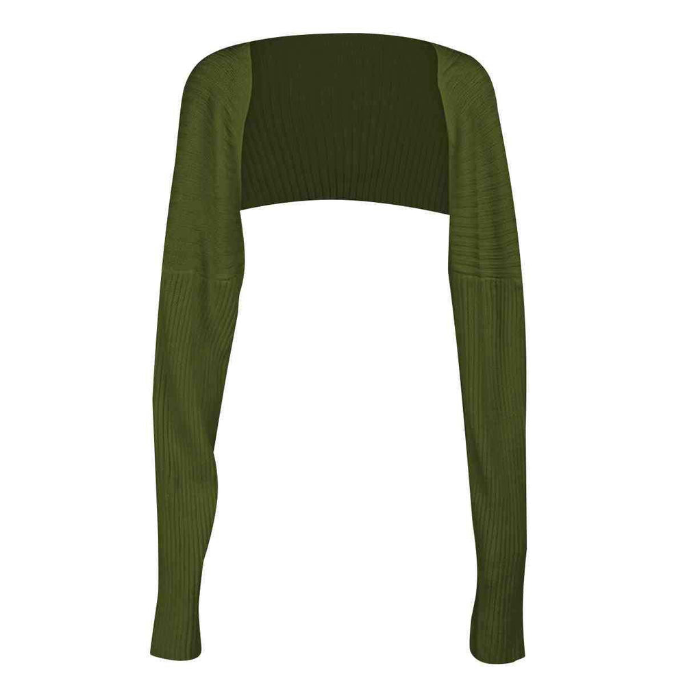 Long Sleeve Knit Bolero - Trendsi - Flyclothing LLC