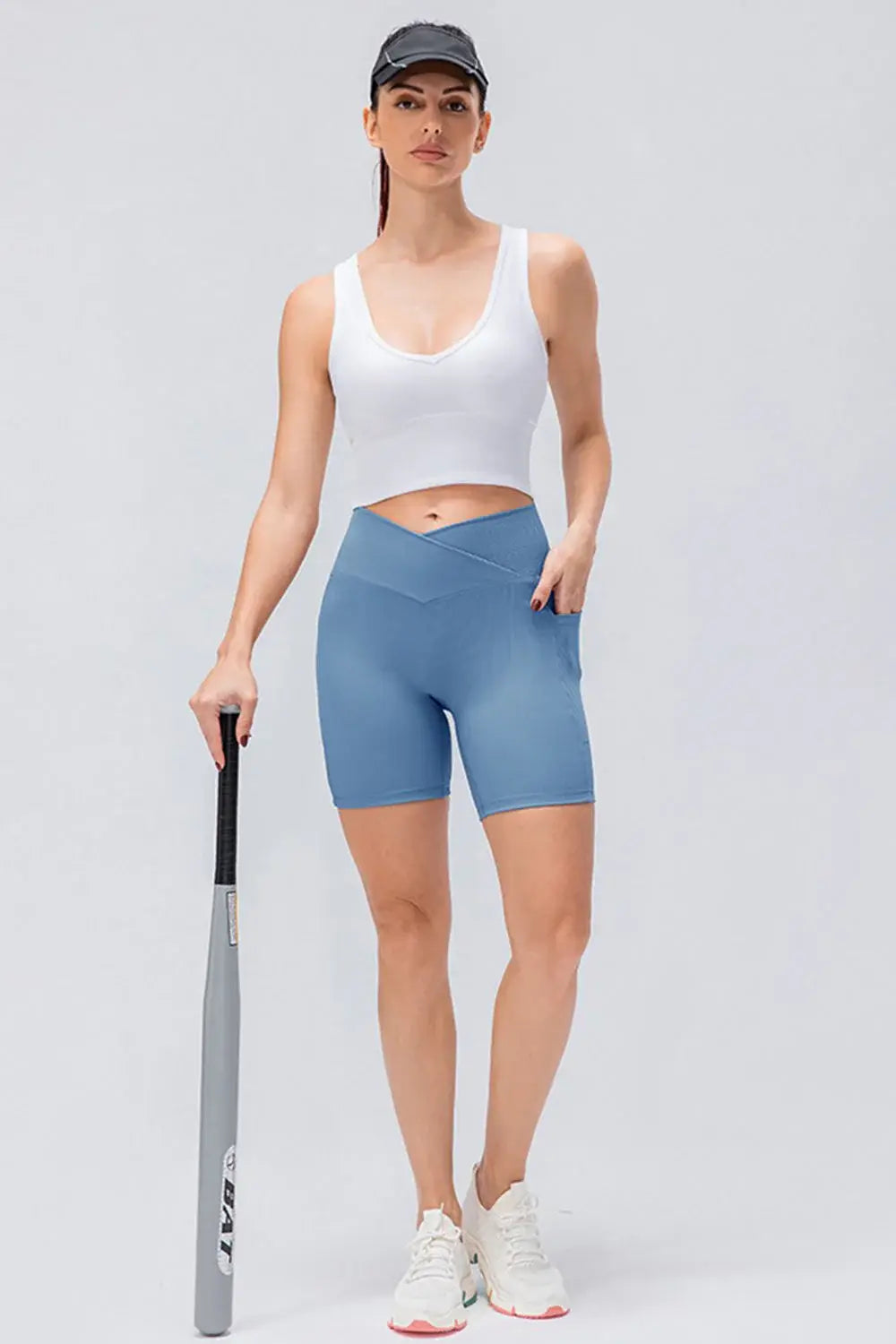 Slim Fit V-Waistband Sports Shorts - Trendsi - Flyclothing LLC