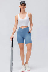 Slim Fit V-Waistband Sports Shorts - Trendsi - Flyclothing LLC