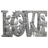 LOVE Metal Art with Nativity Scene (9" x 14") - Croix des Bouquets (H) - Croix des Bouquets (H)