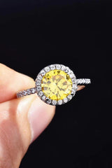 2 Carat Moissanite Round Ring - Trendsi