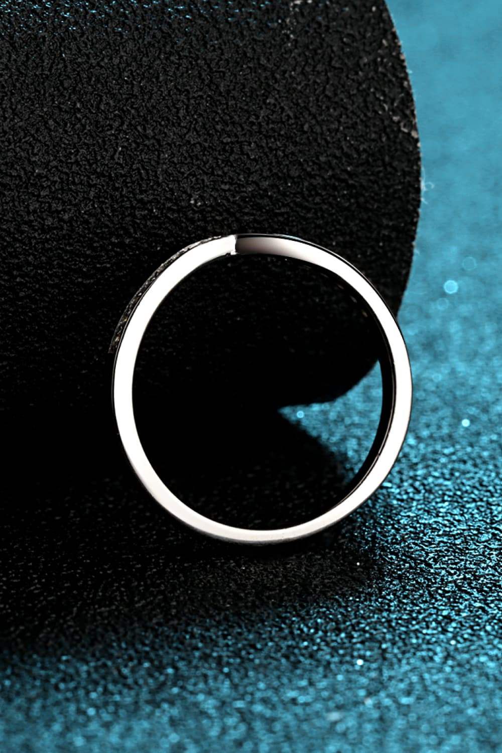 Minimalist Moissanite Rhodium-Plated Ring - Trendsi - Flyclothing LLC