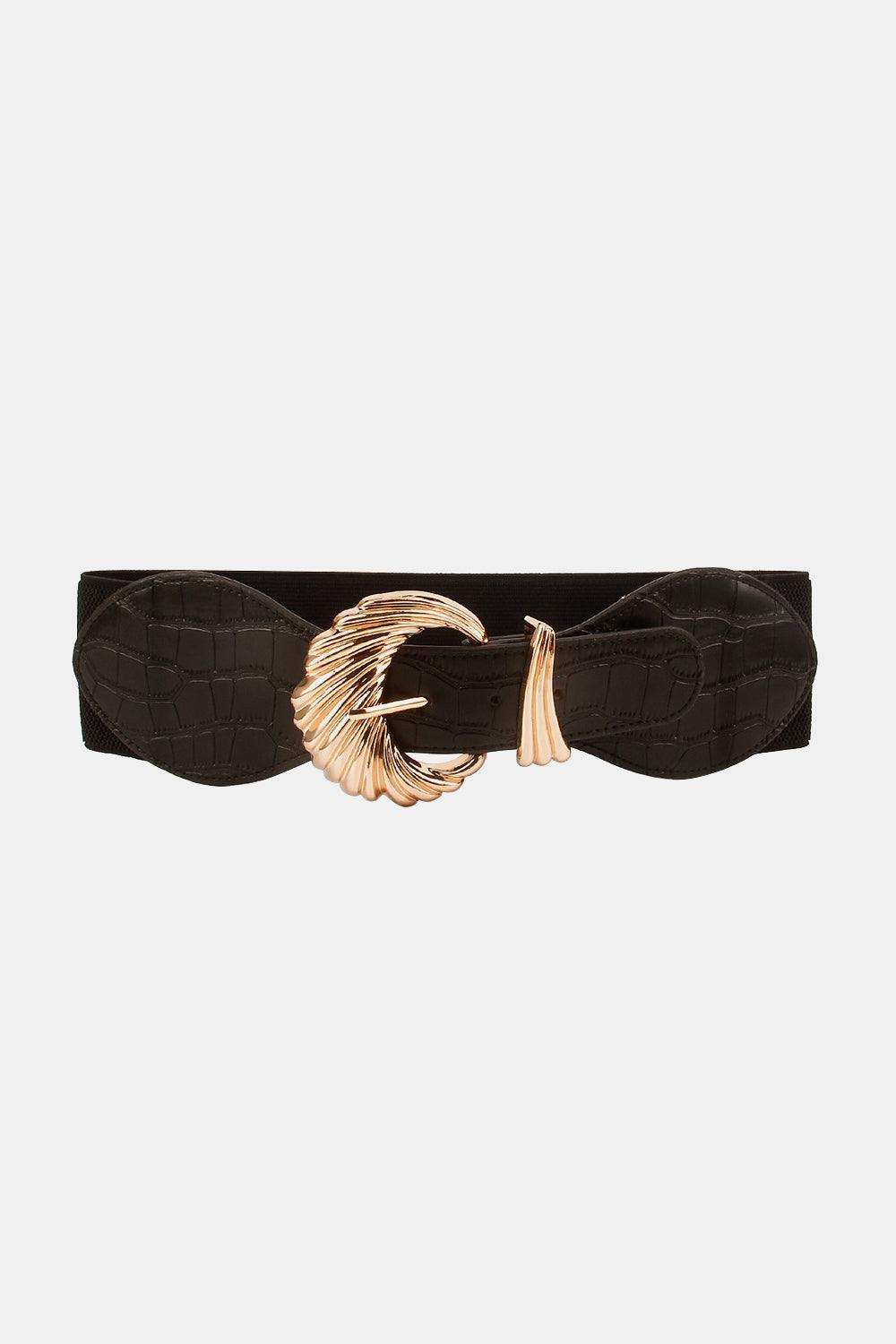 Shell Alloy Buckle Elastic Belt - Trendsi - Flyclothing LLC