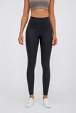 Feel Like Skin Elastic Waistband Yoga Leggings - Trendsi