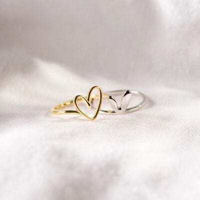 Heart Shape Irregular 925 Sterling Silver Ring - Trendsi - Flyclothing LLC