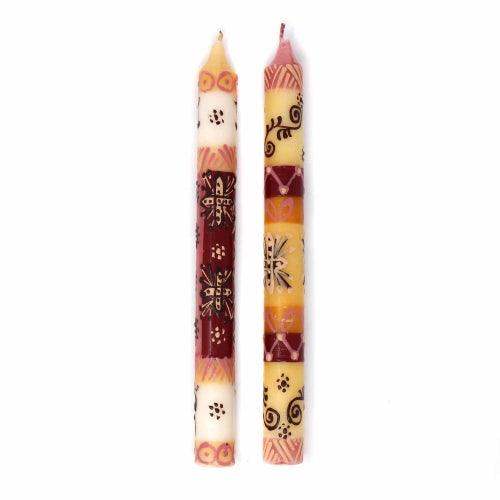 Tall Hand Painted Candles - Pair - Halisi Design - Nobunto - Nobunto - Flyclothing LLC
