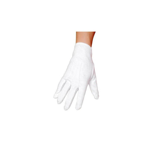 Roma Costume Pair of white wrist length gloves - Flyclothing LLC