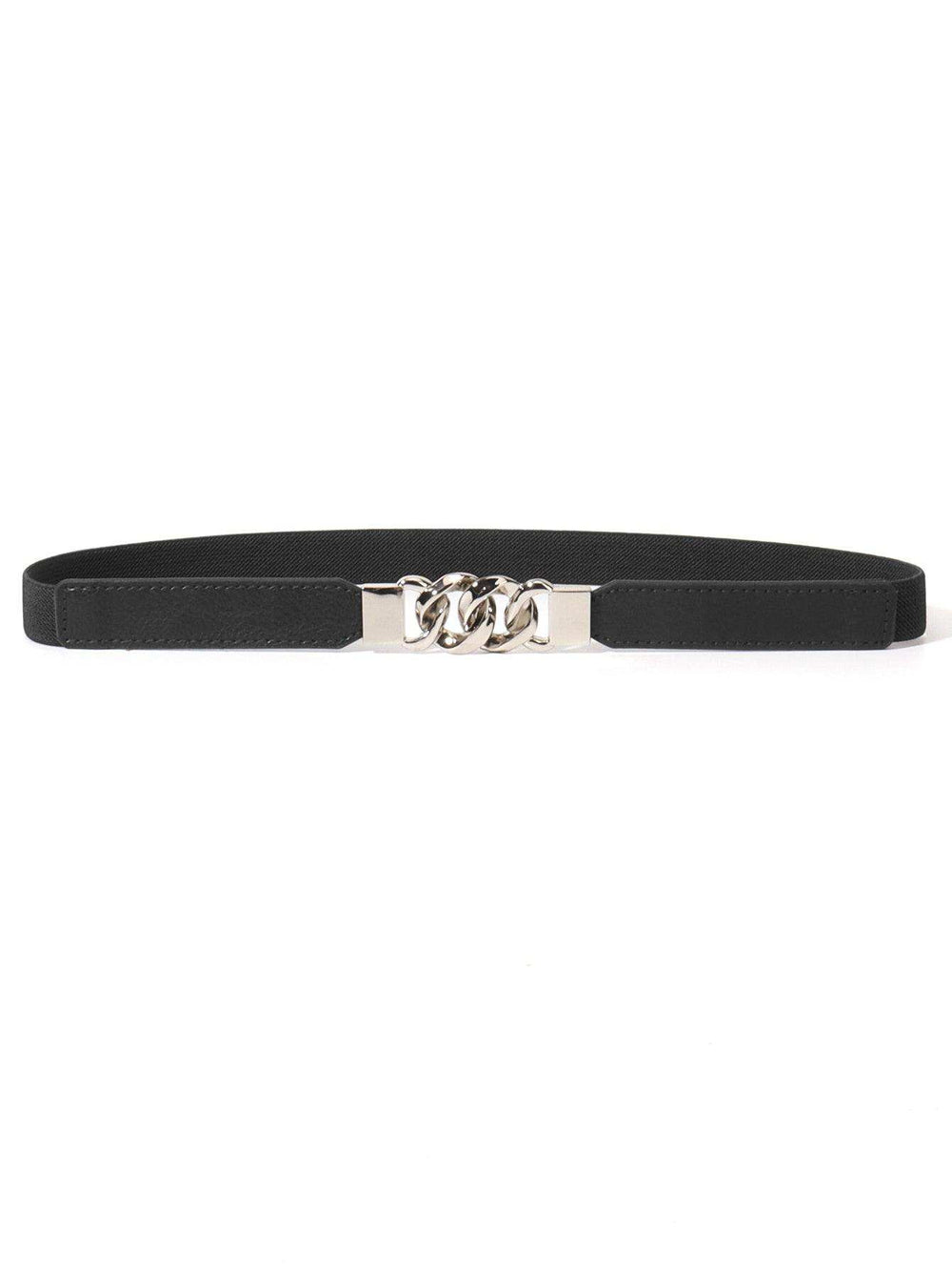 Zinc Alloy Buckle Elastic PU Belt - Trendsi - Flyclothing LLC