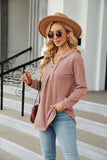 Long Sleeve Hooded Blouse - Trendsi - Flyclothing LLC
