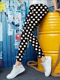 Printed High Waist Skinny Leggings - Trendsi - Flyclothing LLC
