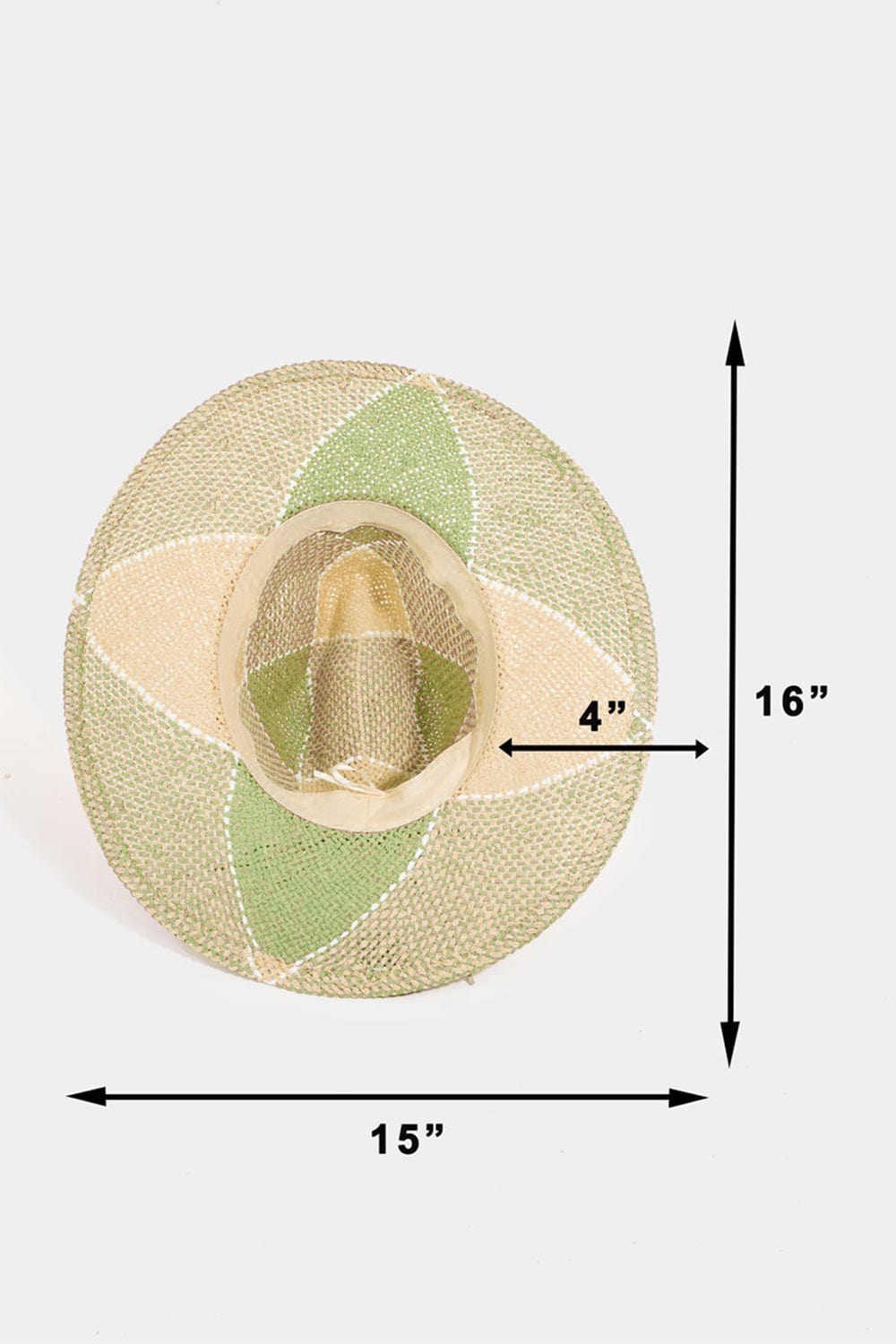 Fame Contrast Straw Braid Hat - Trendsi