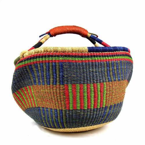 Bolga Market Basket, Large - Mixed Colors - Gitzell