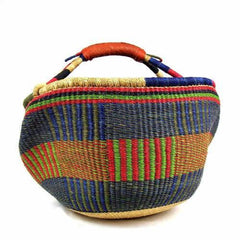 Bolga Market Basket, Large - Mixed Colors - Gitzell