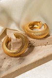 Scale Stainless Steel Cuff Earrings - Trendsi - Flyclothing LLC