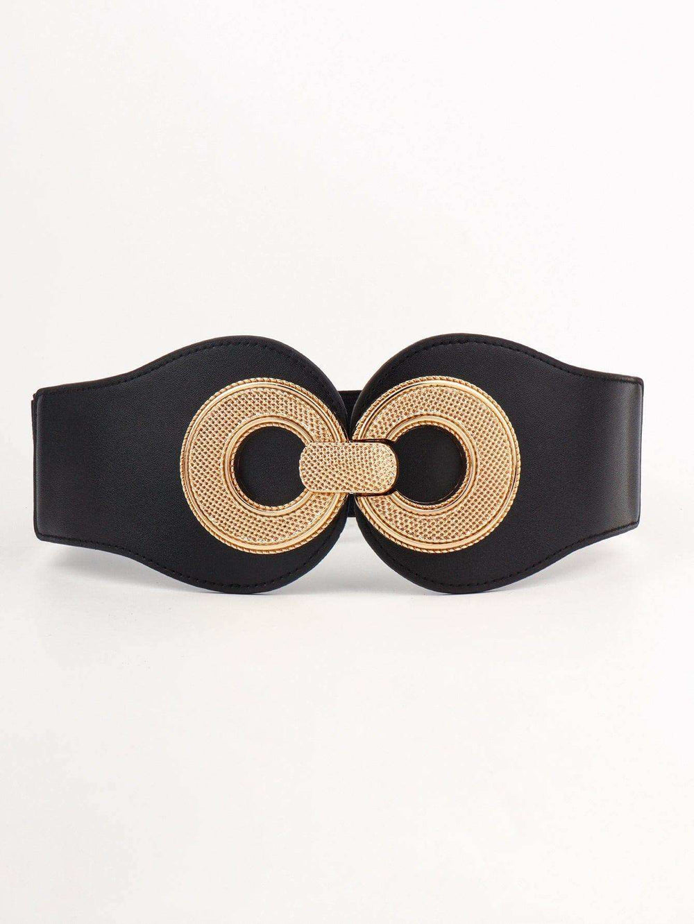 Alloy Buckle Elastic PU Belt - Trendsi - Flyclothing LLC