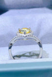 1 Carat Moissanite 925 Sterling Silver Heart Ring - Trendsi - Flyclothing LLC