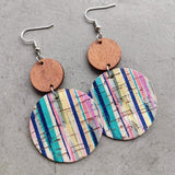 Round Shape Wooden Dangle Earrings - Trendsi
