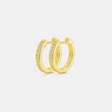 Moissanite 925 Sterling Silver Huggie Earrings - Trendsi