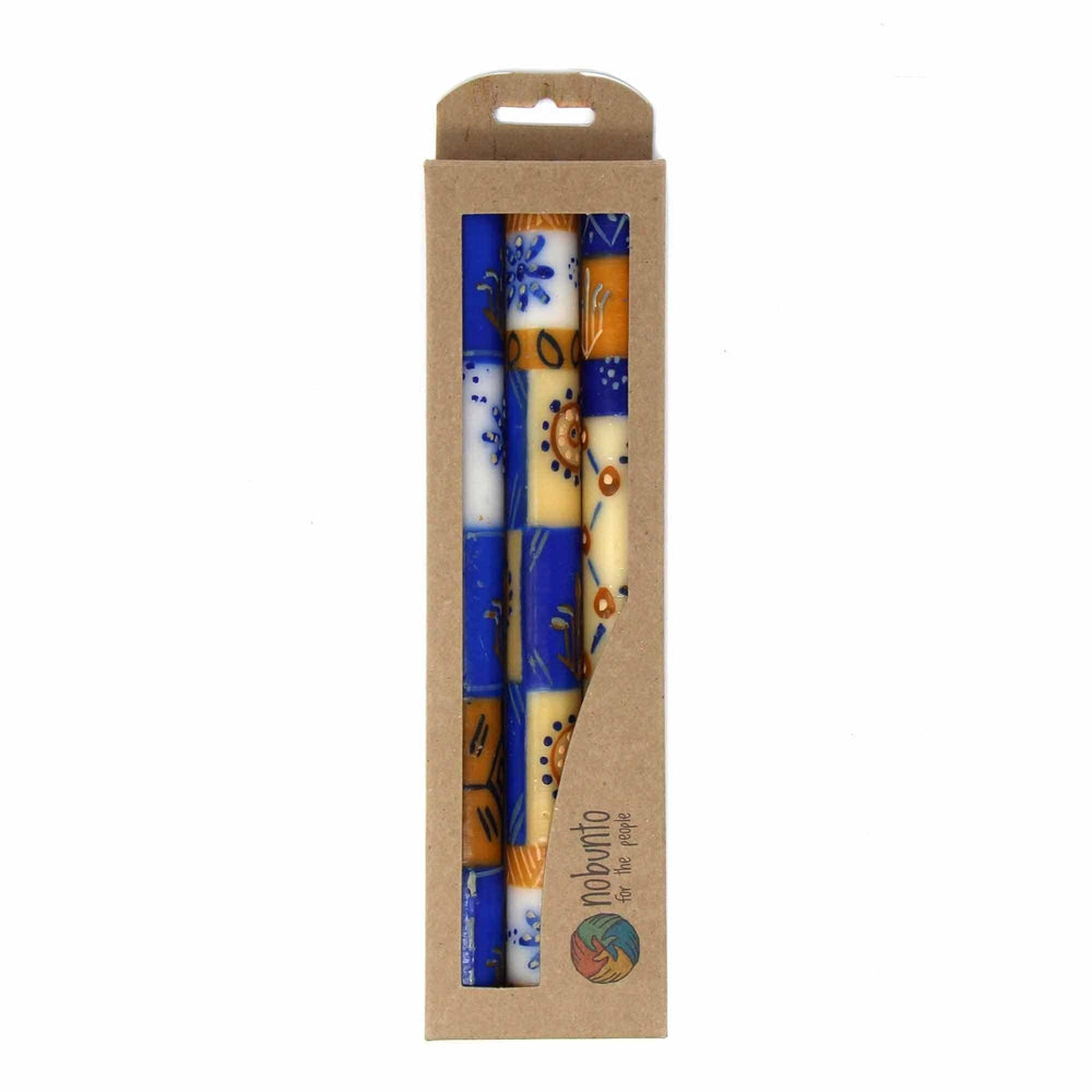 Tall Hand Painted Candles - Three in Box - Durra Design - Nobunto - Nobunto