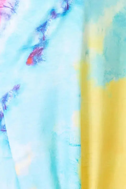 Double Take Tie-Dye V-Neck Twisted Dress - Trendsi - Flyclothing LLC