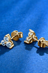 Moissanite 925 Sterling Silver Stud Earrings - Trendsi - Flyclothing LLC